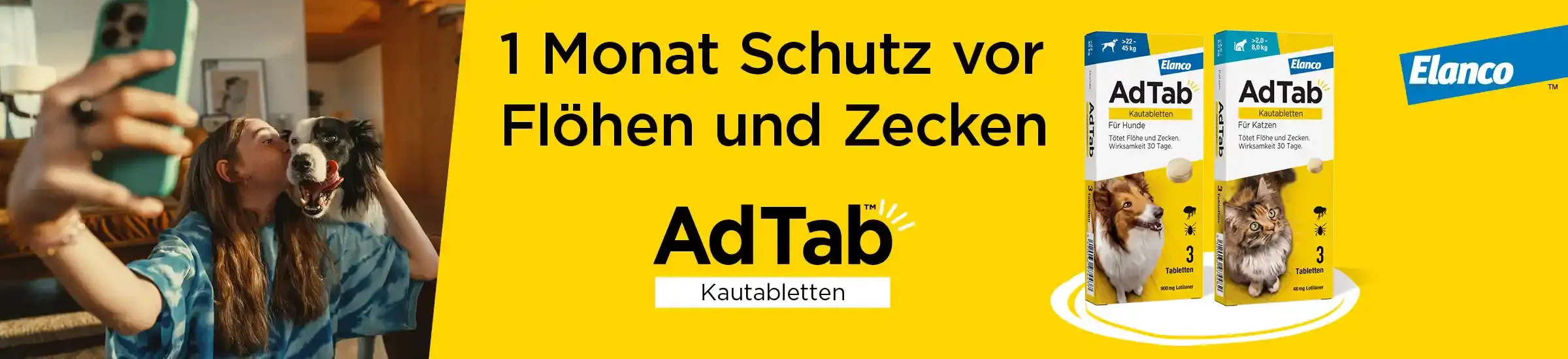 AdTab: Die leckere Kautablette gegen Flöhe & Zecken