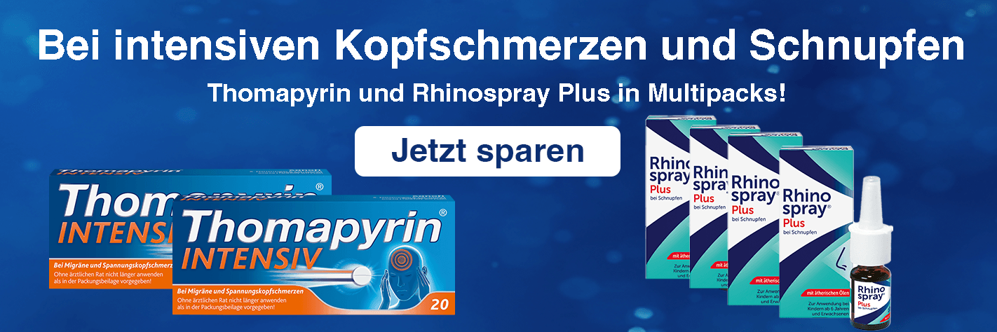 Thomapyrin & Rhinospray Plus jetzt im Multipack