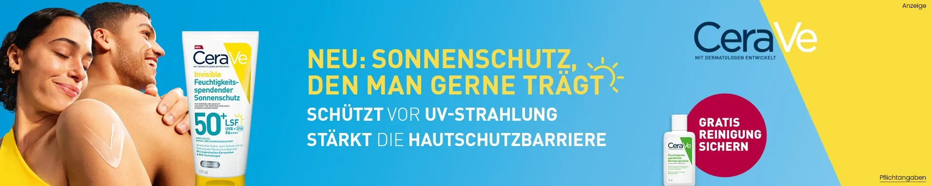 CeraVe Invisible Feuchtigkeitsspendender Sonnenschutz
