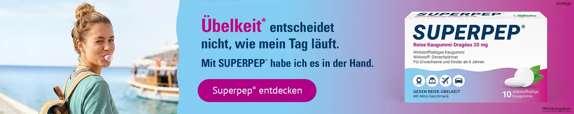 Superpep Reise Kaugummi Dragees