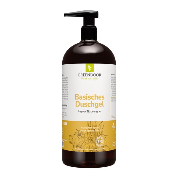 GREENDOOR Basisches Duschgel XL Ingwer Zitronengras 500 ml
