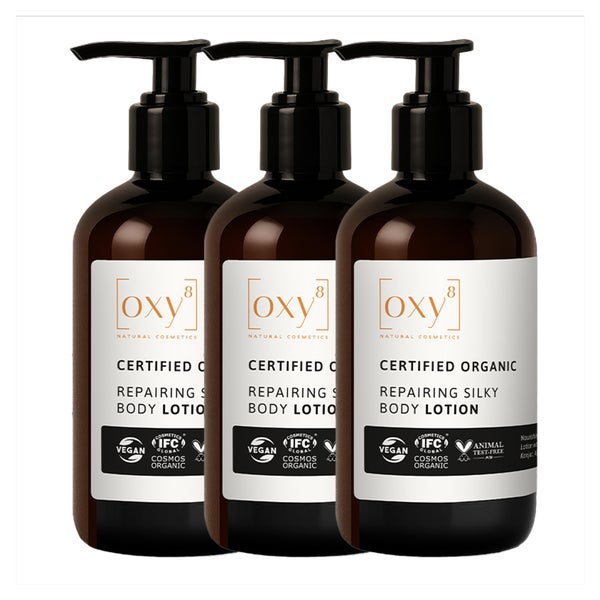 OXY8 NATURKOSMETIK REPAIRING SILKY BODY LOTION 3er-Pack 750 ml