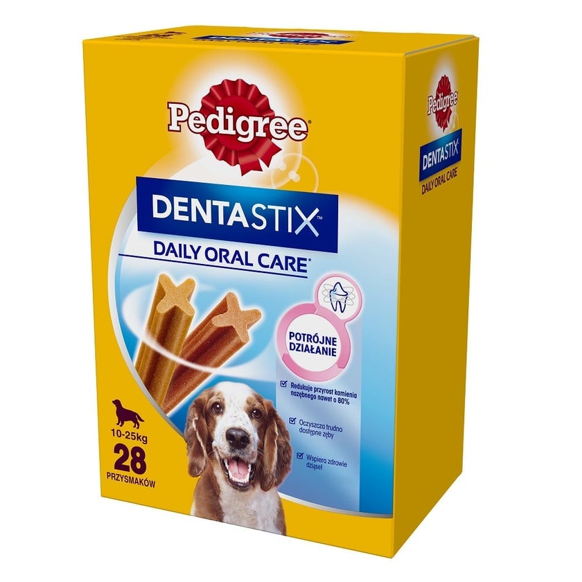 PEDIGREE DentaStix (mittlere Rassen) Zahnsnack für Hunde 28 Stück 4x180g 0,72 kg