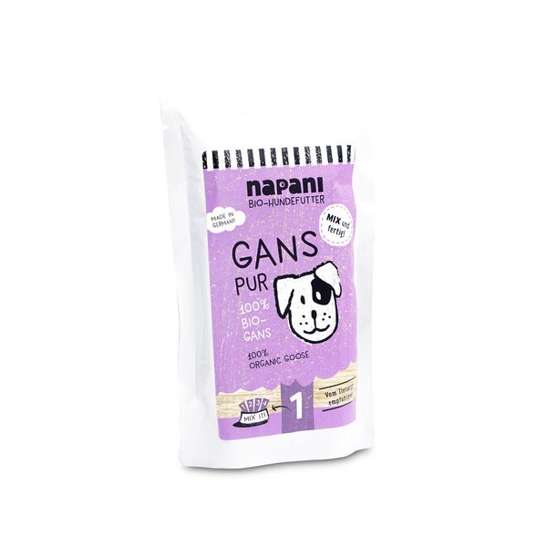 Bio-Nassfutter für Hunde, Gans pur 150 g