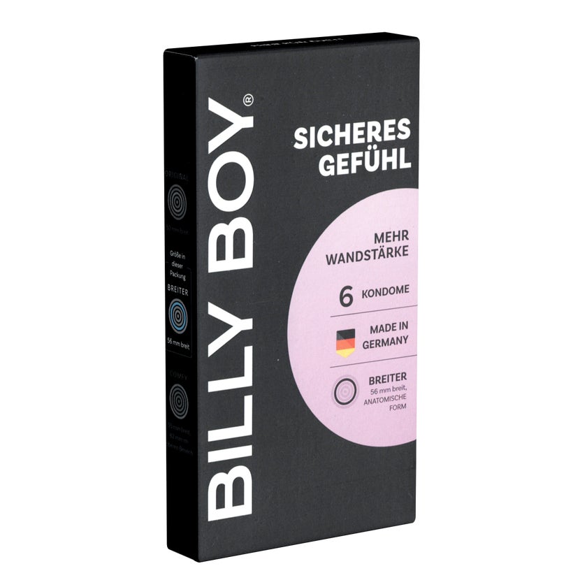 Sicheres Gefühl – 6 extra starke, anatomische Kondome, 56 mm (6 Kondome) 6 St