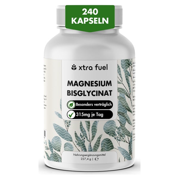 XTRA FUEL Magnesiumbisglycinat - Chelatiertes Magnesium 240 St