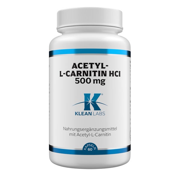 Acetyl-l-carnitin Hcl 500 Mg Klean Labs Kapseln 60 St