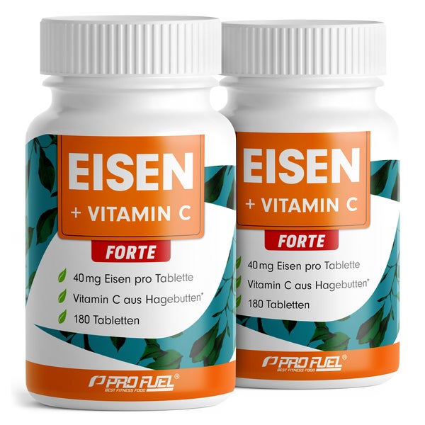 ProFuel - EISEN Tabletten 40mg + Vit. C - 2x 180 Tabletten 360 St