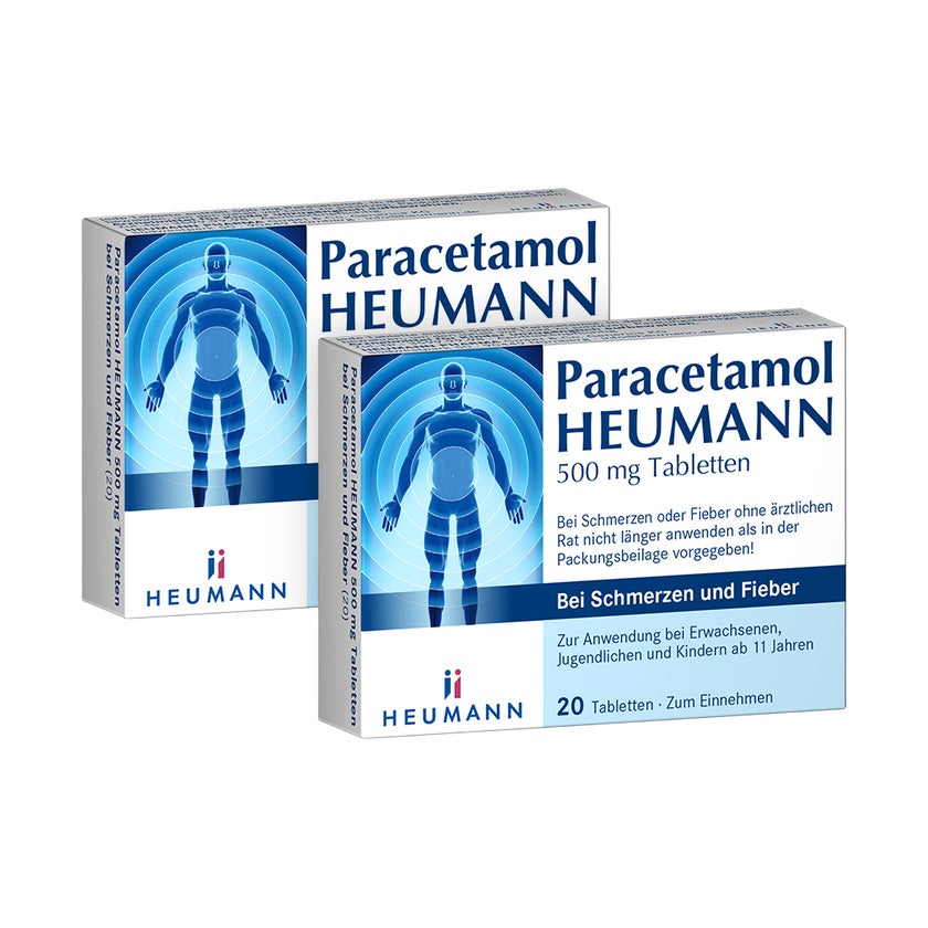 Paracetamol 500 Doppelpack 2X20 St