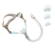 Philips Respironics Nuance Pro Gel Pillow Nasenkissenmaske (mit Ausatemventil, Gelpolsterrahmen und Kopfband)
