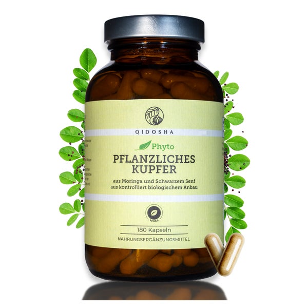 QIDOSHA Bio Kupfer aus Moringa & Schwarzem Senf 180 St