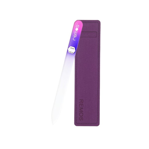 Glasnagelfeile 14 cm beidseitig rot-violett 1 St