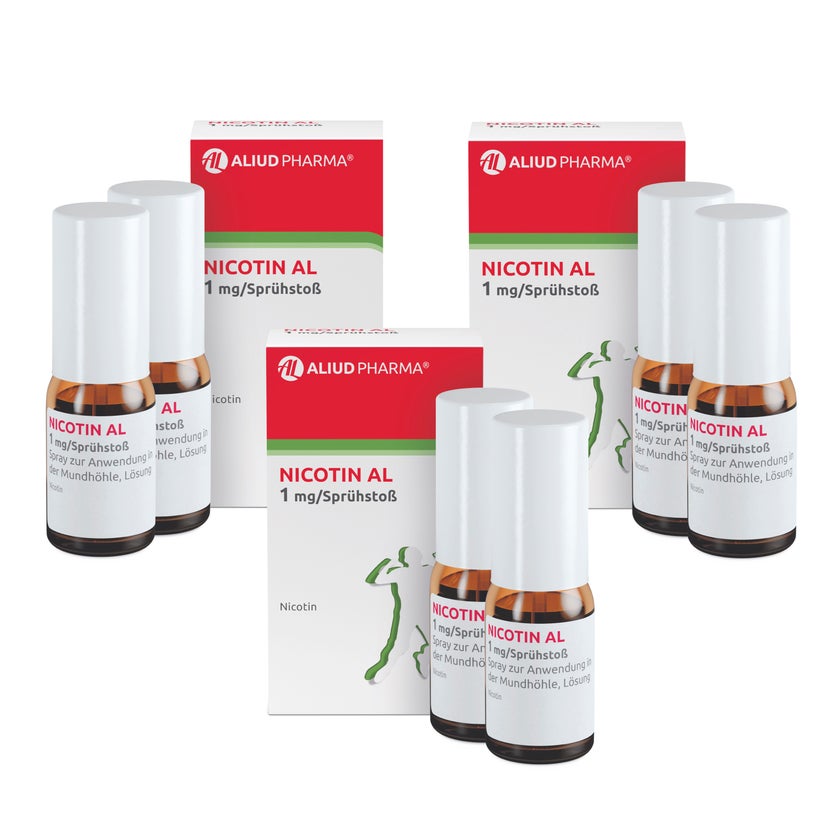 Nicotin AL 3x2 Packungen 1 mg/ Sprühstoß 900 Sp
