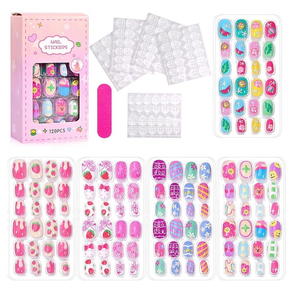Kunstnägel Kinder Mädchen 120Stück Jellykleber TD153-5 1 ml 1 St