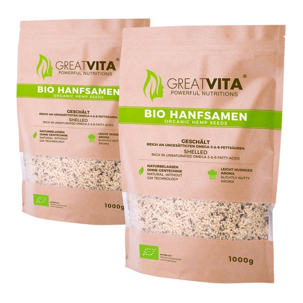 GreatVita Bio Hanfsamen 2000 g