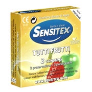 Tutti Frutti 3 bunte vegane Kondome mit Geschmack (3 Kondome) 3 St