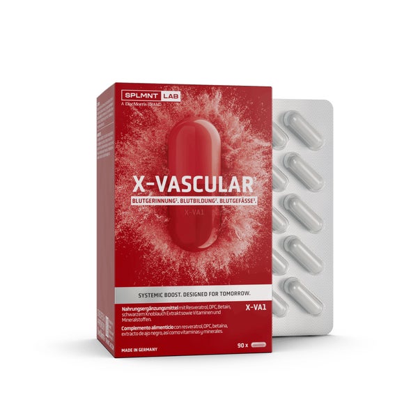 SPLMNT LAB X-VASCULAR mit Resveratrol, OPC, Betain, Knoblauchextrakt & Vitamine 90 St