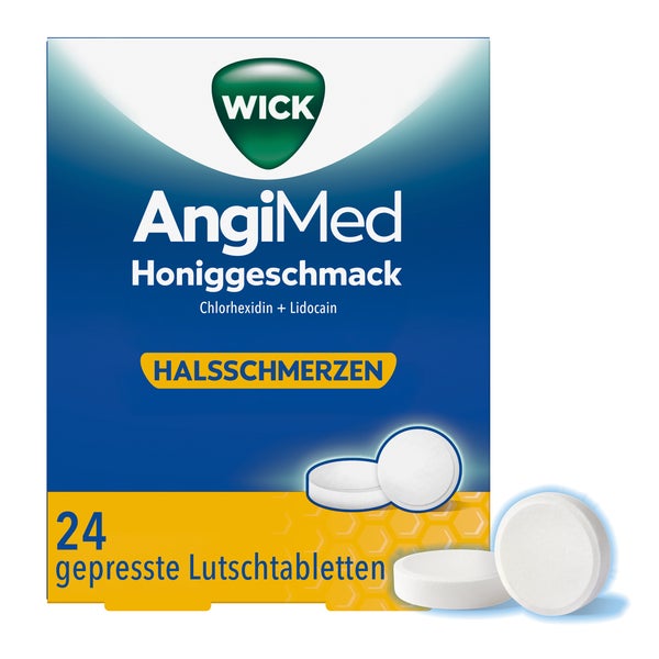 Wick Angimed Honiggeschmack 5 Mg/1 Mg Lutschtabletten 24 St