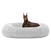 Hundebett Orthopädisches Rund L 120 x B 120 x H 20 cm Hellgr 1 St