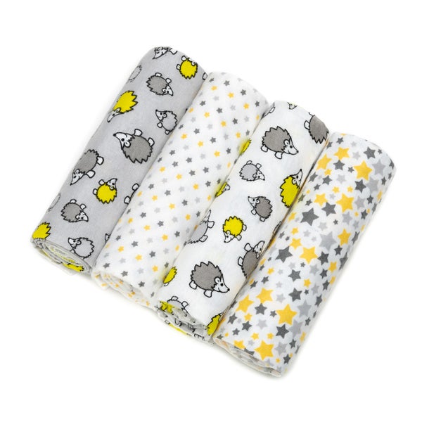T-TOMI Stoffwindeln Grey hedgehogs 4 St