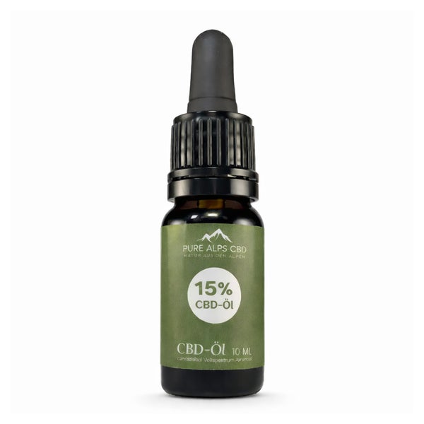 Pure Alps CBD Vollspektrum Öl Tropfen 15% 10 ml