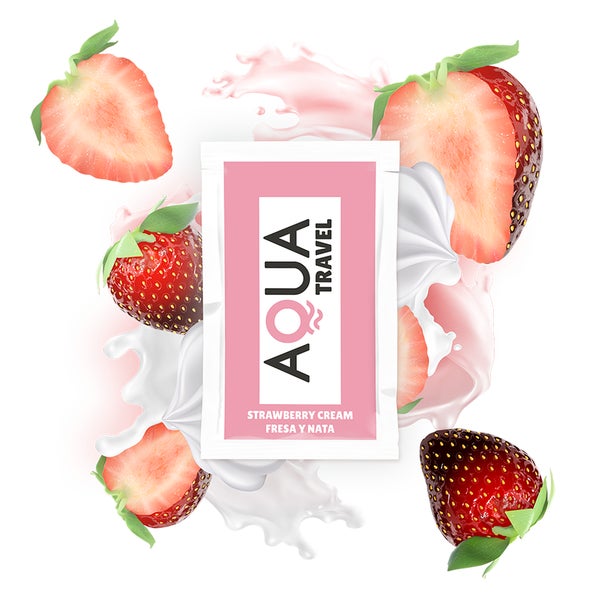 Aqua Travel - Wasserbasisgleitgel mit Erdbeergeschmack 6 ml