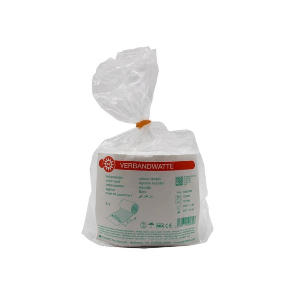 Noba Verbandwatte gerollt, aus Baumwolle, weiß, 8 cm x 2 m, 24 Stück 48 m
