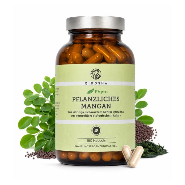 QIDOSHA Bio Mangan aus Moringa, Spirulina & Senf 180 St
