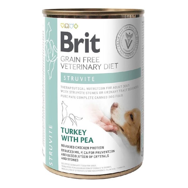 BRIT Veterinary Diet Struvite Turkey, Pea Nassfutter für Hunde 0,4 kg