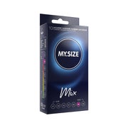 «64mm MIX» Kondome: 10er Pack, glatt, gerippt, aromatisiert (10 Kondome) 10 St