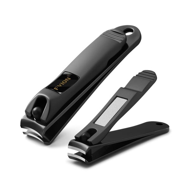 FVION Nagelknipser Set 2 Stück, Edelstahl Nagelzwicker für Finger- & Zehennägel