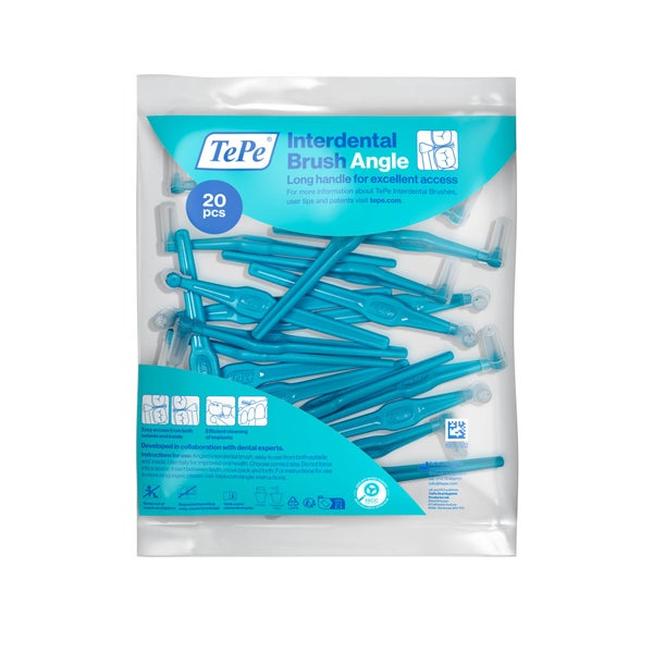 20-Pack TePe Angle Interdentalbürste Blau 0,6 mm ISO 3 20 St