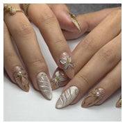 Künstliche Fingernägel Press Nails Blumen Schleife Glitzer A 1 St