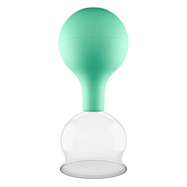 Pulox Schröpfglas aus Echtglas mit Saugball - 52mm in Grün 1 St
