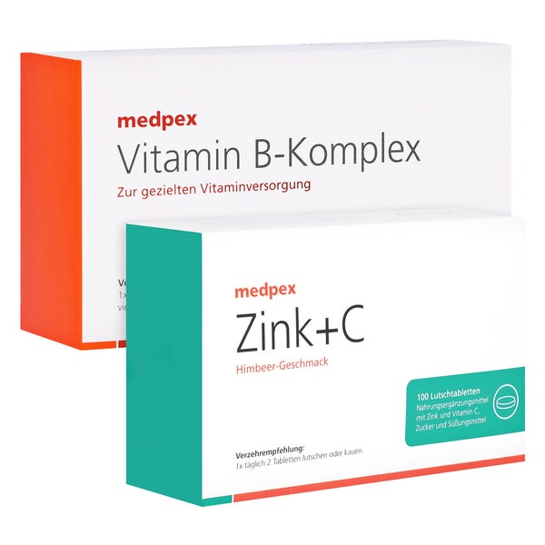 medpex Vitamin B-Komplex & Zink+C 60+100 St