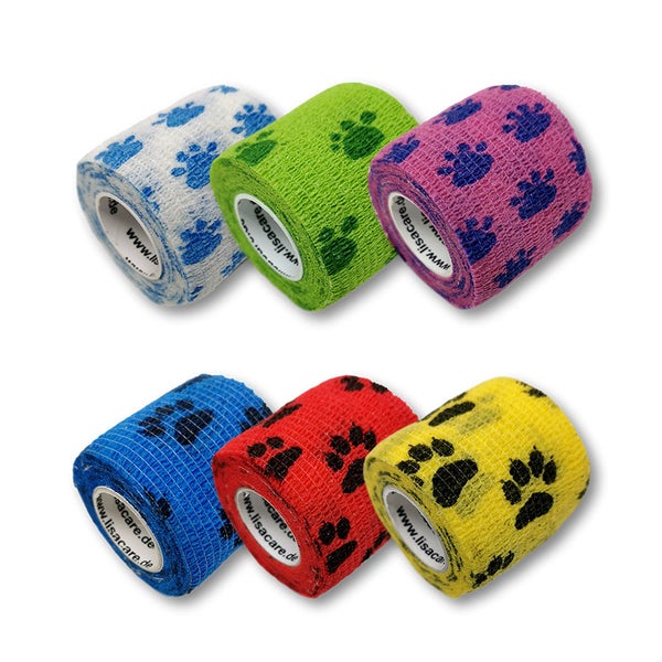 LisaCare Pfotenpflaster & Tierbandagen - 5cm x 4,5m 6 St