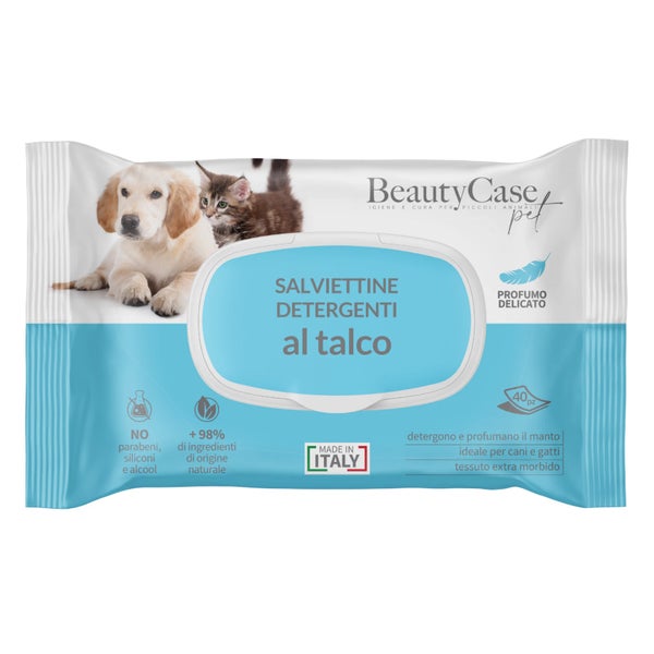 Beauty Case Pet Reinigungstücher für Hunde, Talkum Soft 240 St