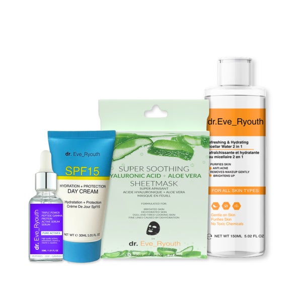 Dreifach Wirkstoff Peptid Serum + Aloe Vera Maske + Tagescreme + Mizellenwasser 1 St