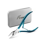 FVION Nagelzange Profi für Fußnägel mit gerader Klinge - Edelstahl, Blau