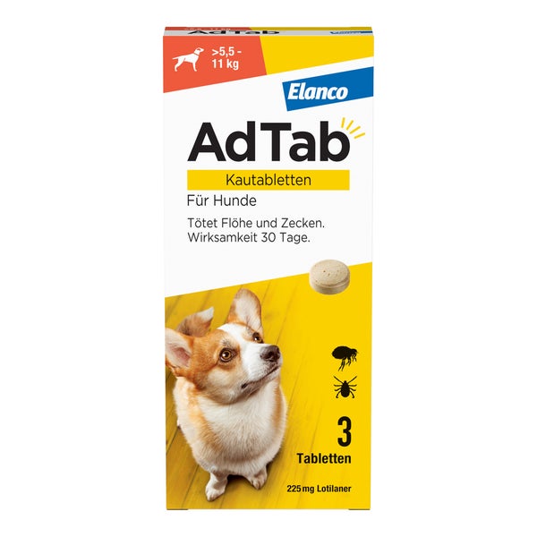 AdTab Hund 5,5 - 11 kg Kautablette 3 St