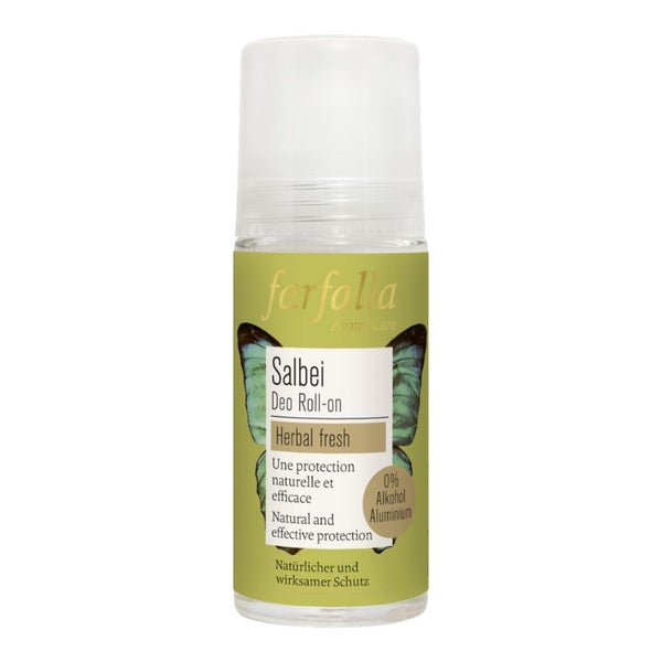 Farfalla Salbei, Kräuterfrischer Deo Roll-on Bio