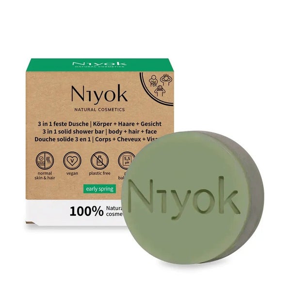 Niyok 3 In 1 Feste Dusche KÖrp+haar+gesi Early Spr 80 g