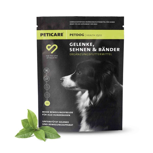 Peticare Gelenkpulver für Hunde, Mit MSM, Kollagen, stärkt Knochen, Gelenke 250 g