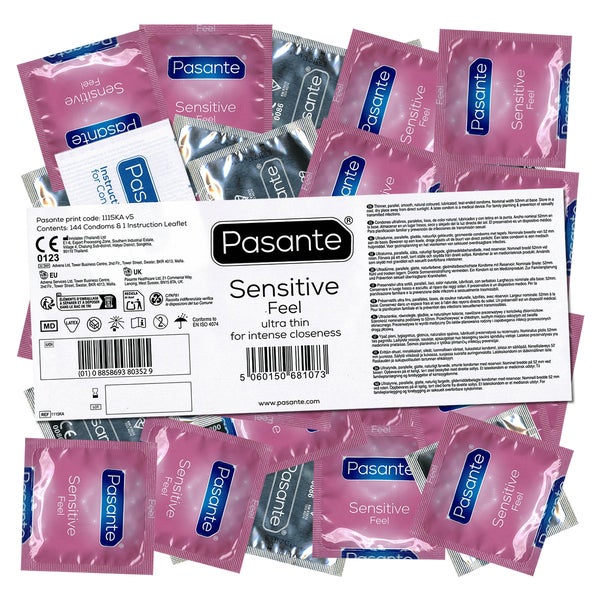 Sensitive Feel gefühlsecht 52mm 144 Kondome Vorratspack (144 Kondome) 144 St