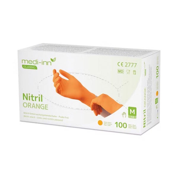 Medi-inn Classic U.hands.nitril Pf Xs Orange 100 St