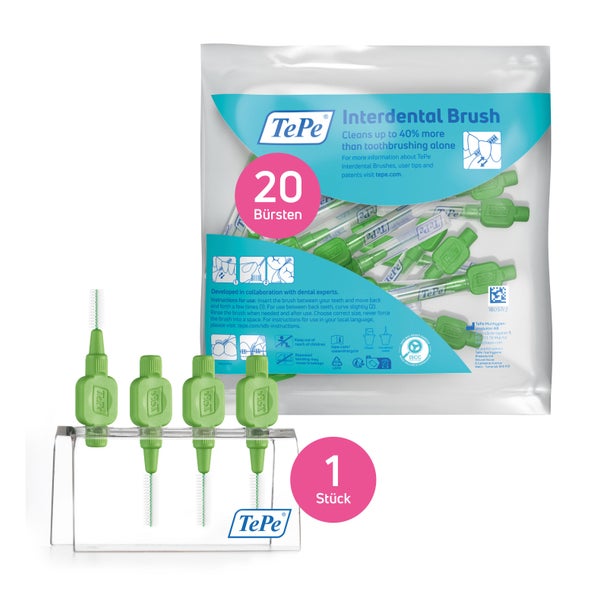 TePe Interdentalbürste Grün + Badständer 20 St
