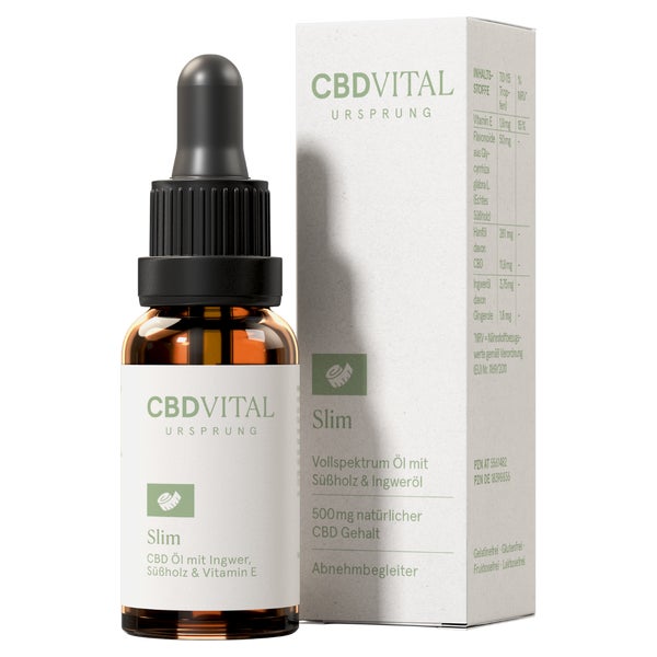 CBD VITAL Vollspektrum Bio CBD Öl Ursprung SLIM zum Abnehmen 20 ml