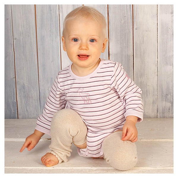 Merino-Babystulpen uni creme