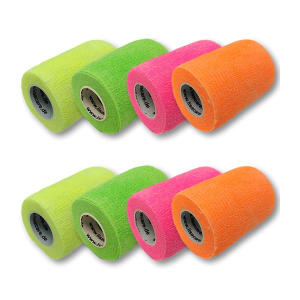 LisaCare Bandagen - 7,5cm x 4,5m - 8er Neon-Mix 8 St