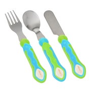 Kinder Besteckset 3-teilig bestehend aus Messer, Gabel und Löffel aus rostfreiem Edelstahl 1 St